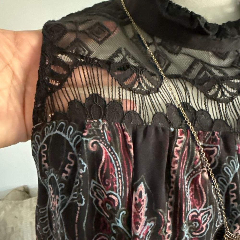 Womens Boho Short Formal Romper Paisley Lace Cocktail Size M by BCBG Generation - Picture 7 of 16